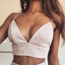 Dame crop top med høj halsudskæring A1095 3