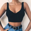 Dame crop top med høj halsudskæring A1181 1