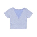 Dame crop top med høj halsudskæring B364 10