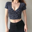 Dame crop top med høj halsudskæring B364 2