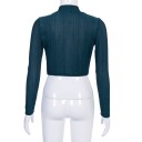 Dame crop top med høj halsudskæring B381 4