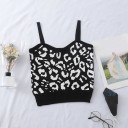 Dame crop top med leopardmønster A1082 3