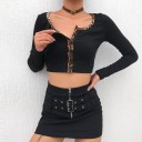 Dame crop top med leopardprint 2