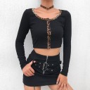 Dame crop top med leopardprint 3