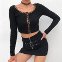 Dame crop top med leopardprint 4