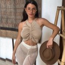 Dame crop top med pull-on-motiv 2