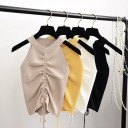Dame crop top med pull-on-motiv 3