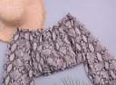 Dame crop top med slangemønster P1008 6