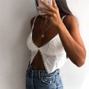 Dame crop top med slids 2