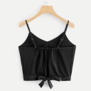 Dame crop top med sløjfe 1