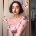 Dame crop top med snørebånd B393 2