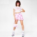 Dame crop top med sommerfugl 4