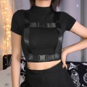 Dame crop top med stropper 1