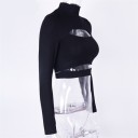 Dame crop top med udskæringer 3