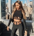 Dame crop top og bukser B1195 3