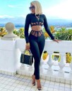 Dame crop top og bukser B1195 4