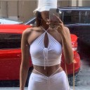 Dame crop top og bukser B891 1