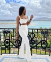 Dame crop top og bukser B925 5