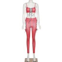 Dame crop top og bukser B946 6