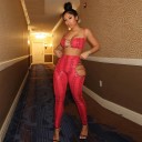 Dame crop top og bukser B946 4
