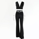 Dame crop top og bukser B953 6