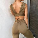 Dame crop top og bukser B953 3