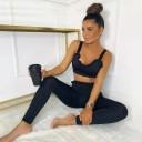 Dame crop top og bukser B955 5