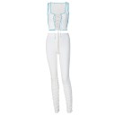 Dame crop top og bukser B984 4