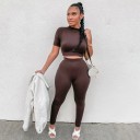Dame crop top og leggings B871 4