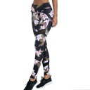 Dame crop top og leggings med blomsterprint B1169 4