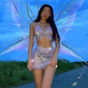 Dame crop top og nederdel B1055 1