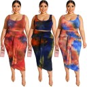 Dame crop top og nederdel B1057 1