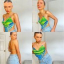 Dame crop top og nederdel B1074 3