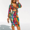 Dame crop top og nederdel B1081 2