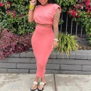 Dame crop top og nederdel B1104 2