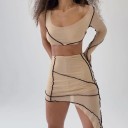 Dame crop top og nederdel B1127 2