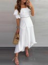 Dame crop top og nederdel B1131 2