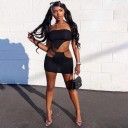 Dame crop top og nederdel B1185 5