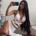 Dame crop top og nederdel B1204 3