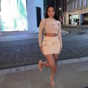 Dame crop top og nederdel B1218 2