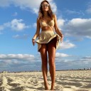 Dame crop top og nederdel B1260 1