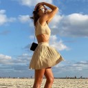 Dame crop top og nederdel B1260 2