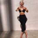 Dame crop top og nederdel B1275 4