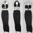Dame crop top og nederdel B1275 3