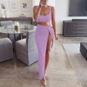 Dame crop top og nederdel B890 10