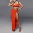 Dame crop top og nederdel B890 2