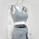 Dame crop top og nederdel B890 3