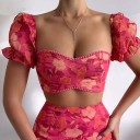 Dame crop top og nederdel B902 2