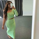 Dame crop top og nederdel B905 8