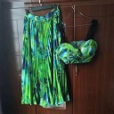 Dame crop top og nederdel B907 3